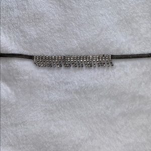 black and silver choker